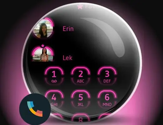 Theme Dialer Neon Pink android App screenshot 0