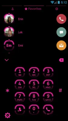 Theme Dialer Neon Pink android App screenshot 4